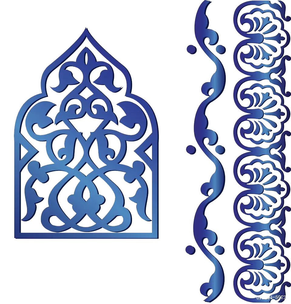 Islamic geometric patterns, Blue Islamic traditional pattern decoration, blue ornate illustration, blue, geometric Pattern, symmetry png